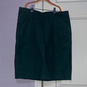 J. Crew Dark Green Pencil Skirt